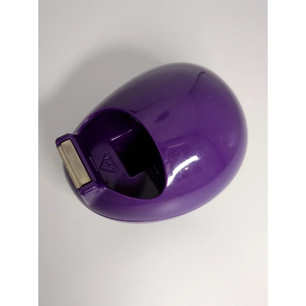 Karim Rashid Scotch Pebble Tape Dispenser Purple Weighted Desk Accessory